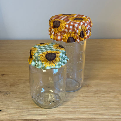 Mason Jar Cover Sewing Pattern PDF | Sourdough Starter Jar Cover | Reusable/Reversible Fabric Lid | Beginner | Instant Download