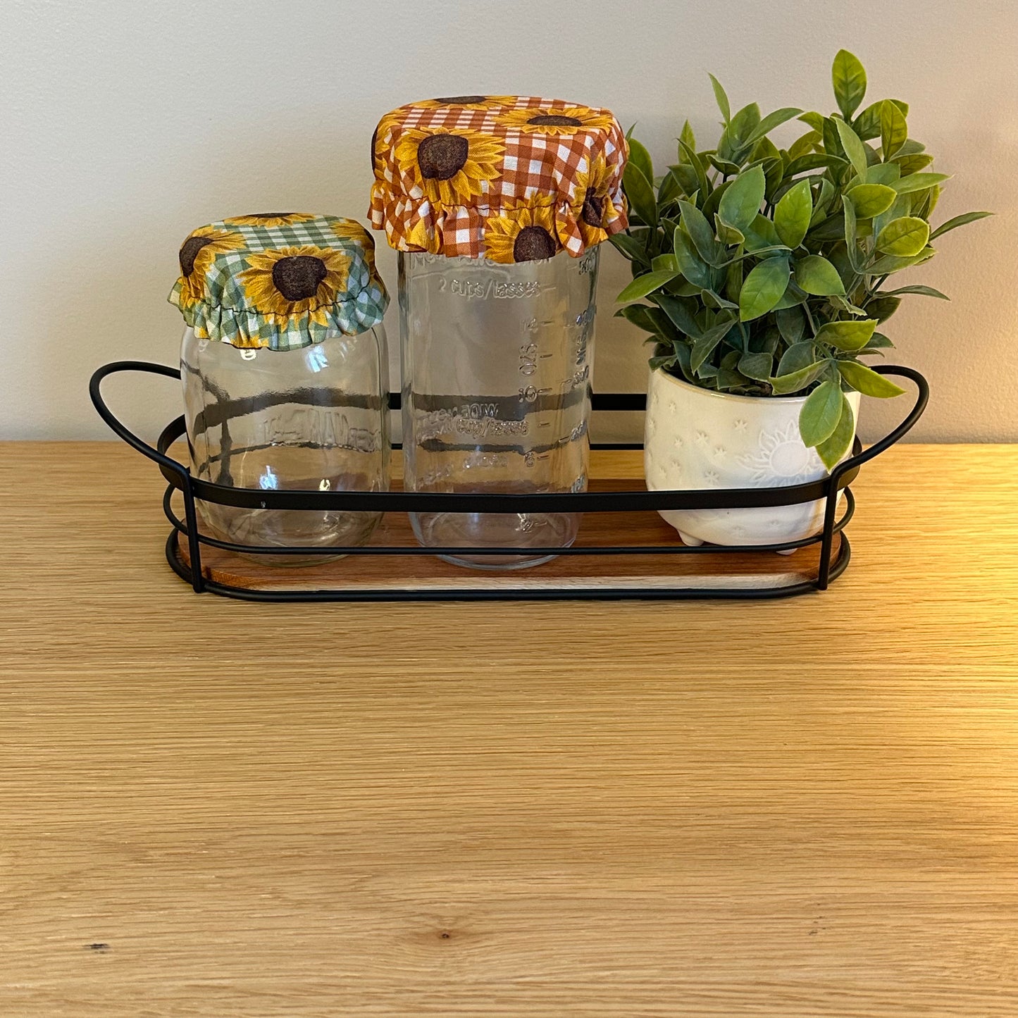 Mason Jar Cover Sewing Pattern PDF | Sourdough Starter Jar Cover | Reusable/Reversible Fabric Lid | Beginner | Instant Download