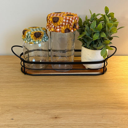 Mason Jar Cover Sewing Pattern PDF | Sourdough Starter Jar Cover | Reusable/Reversible Fabric Lid | Beginner | Instant Download