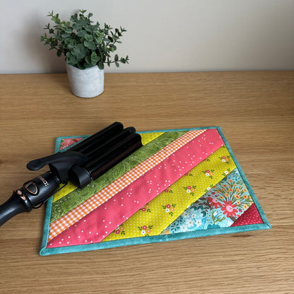 Hot Tools Mat Sewing Pattern PDF | Curling Iron & Flat Iron Heat Resistant Mat | Hair Tool Travel Mat | Easy PDF Pattern Instant Download