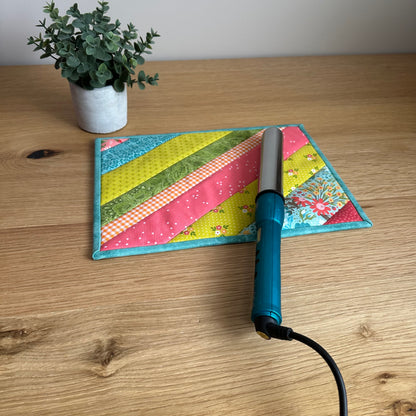 Hot Tools Mat Sewing Pattern PDF | Curling Iron & Flat Iron Heat Resistant Mat | Hair Tool Travel Mat | Easy PDF Pattern Instant Download